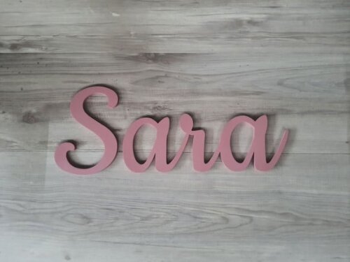 Nomes de Parede em mdf - Linha Ck - Sara - 20 cm