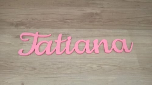 Nomes de Parede em MDF - Linha CK - Tatiana 15 cm