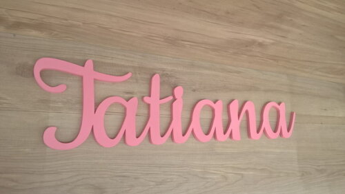 Nomes de Parede em MDF - Linha CK - Tatiana 15 cm