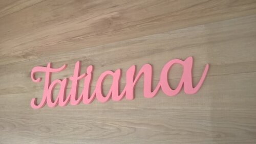 Nomes de Parede em MDF - Linha CK - Tatiana 15 cm