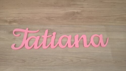 Nomes de Parede em MDF - Linha CK - Tatiana 15 cm