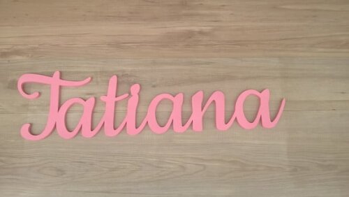 Nomes de Parede em MDF - Linha CK - Tatiana 15 cm