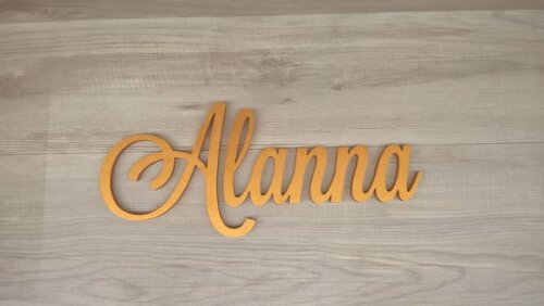 Nomes de Parede em mdf - Linha Ls - Alanna - 15 cm