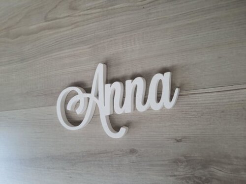 Nomes de Parede em mdf - Linha Ls - Anna 10 cm