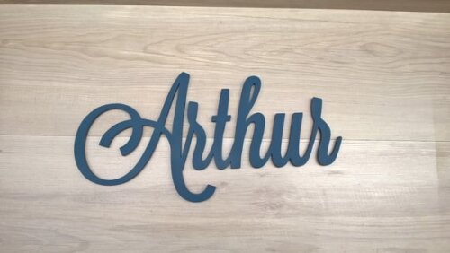 Nomes de Parede em mdf - Linha Ls - Arthur 15 cm
