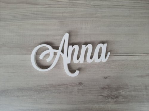Nomes de Parede em mdf - Linha Ls - Anna 10 cm