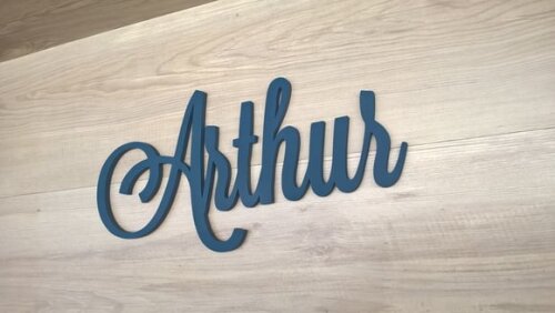 Nomes de Parede em mdf - Linha Ls - Arthur 15 cm