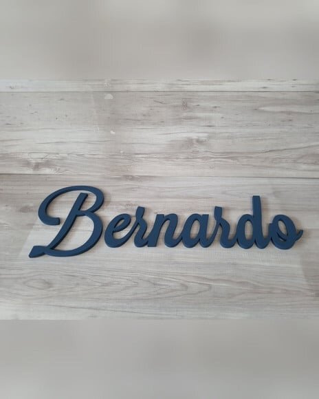 Nomes de Parede em mdf - Linha Ls - Bernardo 25 cm