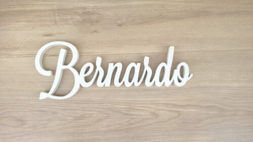 Nomes de Parede em MDF - Linha LS - Bernardo 15 cm