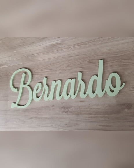 Nomes de Parede em mdf - Linha Ls - Bernardo 25 cm