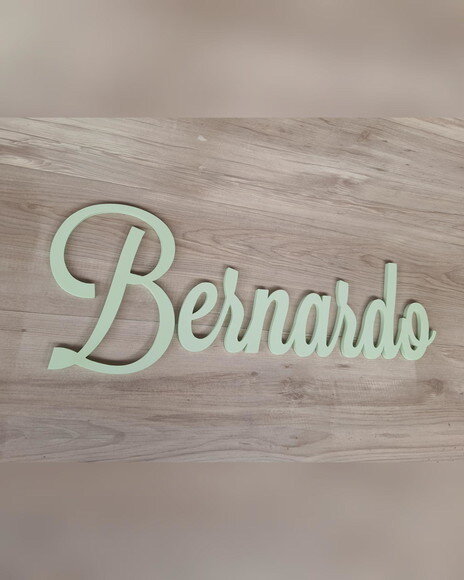 Nomes de Parede em mdf - Linha Ls - Bernardo 25 cm