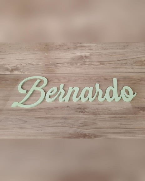 Nomes de Parede em mdf - Linha Ls - Bernardo 25 cm