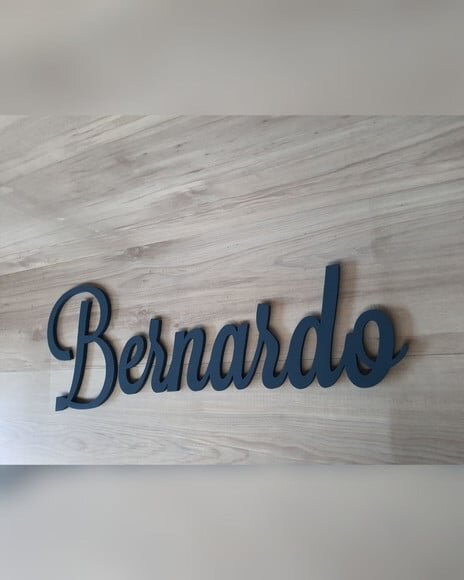 Nomes de Parede em mdf - Linha Ls - Bernardo 25 cm