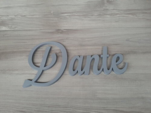 Nomes de Parede em mdf - Linha Ls - Dante 20 cm
