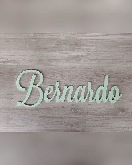 Nomes de Parede em mdf - Linha Ls - Bernardo 25 cm