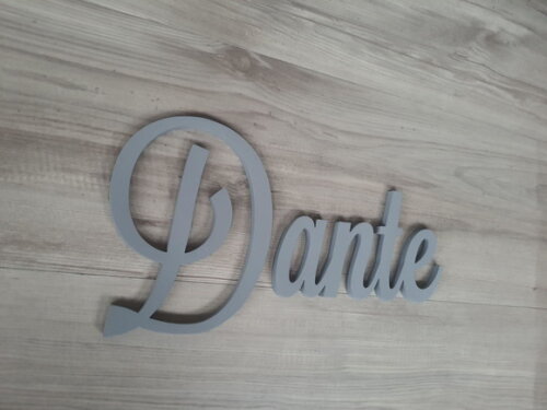 Nomes de Parede em mdf - Linha Ls - Dante 20 cm