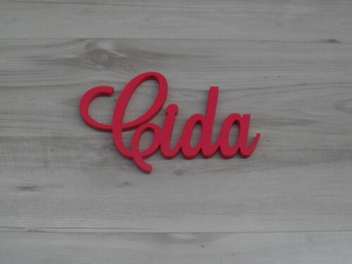 Nomes de Parede em MDF - Linha LS - Cida 10 cm