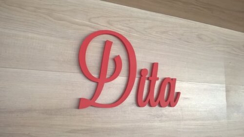 Nomes de Parede em MDF - Linha LS - Dita 20 cm
