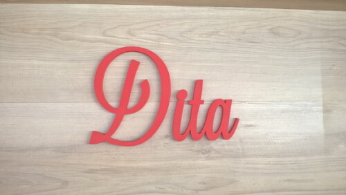Nomes de Parede em MDF - Linha LS - Dita 20 cm