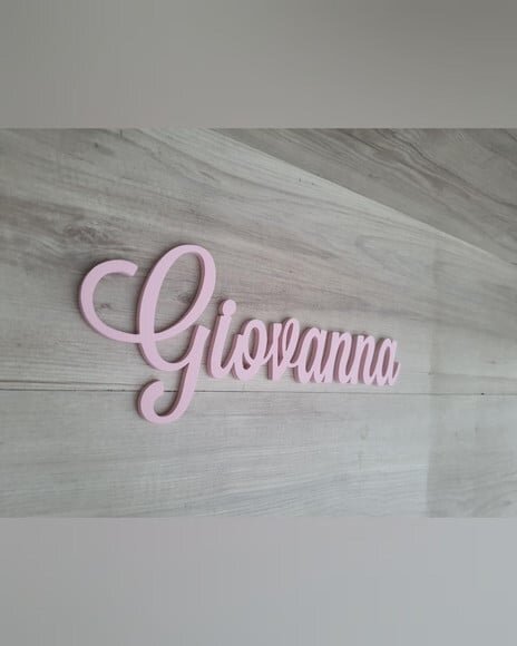 Nomes de Parede em mdf - Linha Ls - Giovanna - 15 cm