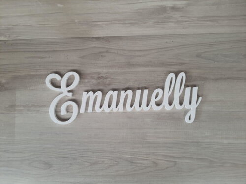 Nomes de Parede em mdf - Linha Ls - Emanuelly - 15 cm