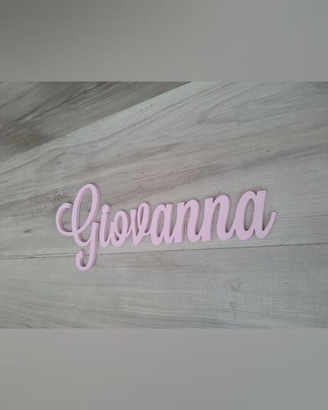 Nomes de Parede em mdf - Linha Ls - Giovanna - 15 cm