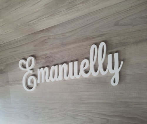 Nomes de Parede em mdf - Linha Ls - Emanuelly - 15 cm