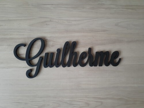 Nomes de Parede em MDF - Linha LS - Guilherme - 15 cm