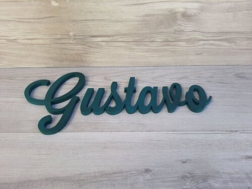 Nomes de Parede em mdf - Linha Ls - Gustavo 16 cm
