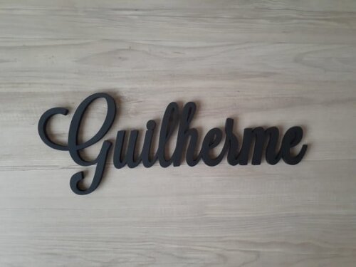 Nomes de Parede em MDF - Linha LS - Guilherme - 15 cm
