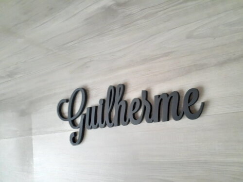 Nomes de Parede em MDF - Linha LS - Guilherme - 15 cm