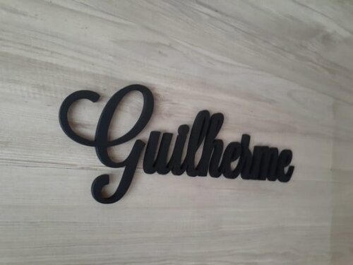 Nomes de Parede em MDF - Linha LS - Guilherme - 15 cm