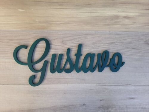 Nomes de Parede em mdf - Linha Ls - Gustavo 16 cm