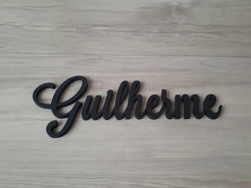 Nomes de Parede em MDF - Linha LS - Guilherme - 15 cm