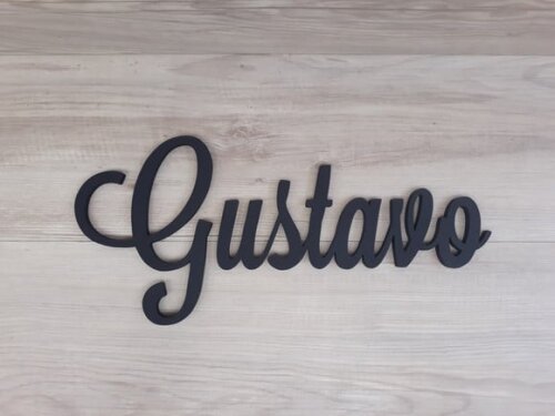 Nomes de Parede em MDF - Linha LS - Gustavo 16 cm