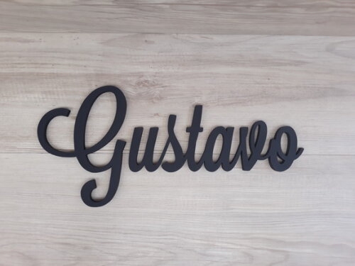 Nomes de Parede em MDF - Linha LS - Gustavo 16 cm