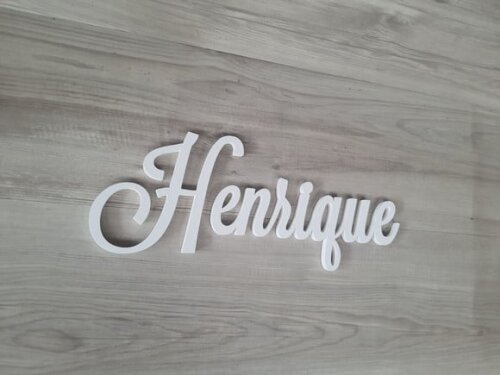 Nomes de Parede em mdf - Linha Ls - Henrique 15 cm