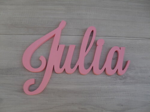 Nomes de Parede em mdf - Linha Ls - Julia 15 cm