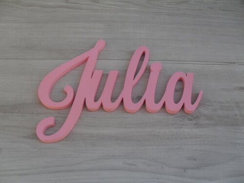 Nomes de Parede em mdf - Linha Ls - Julia 15 cm