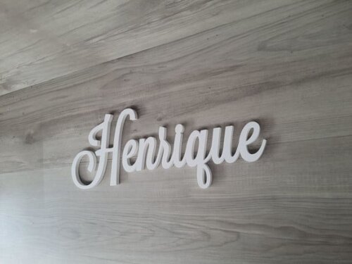 Nomes de Parede em mdf - Linha Ls - Henrique 15 cm