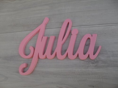 Nomes de Parede em mdf - Linha Ls - Julia 15 cm