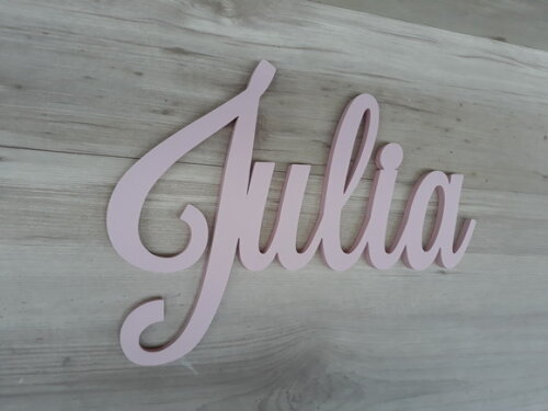 Nomes de Parede em mdf - Linha Ls - Julia 20 cm