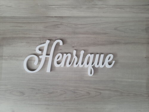 Nomes de Parede em mdf - Linha Ls - Henrique 15 cm