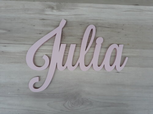 Nomes de Parede em mdf - Linha Ls - Julia 20 cm