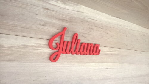 Nomes de Parede em MDF - Linha LS - Juliana - 17 cm