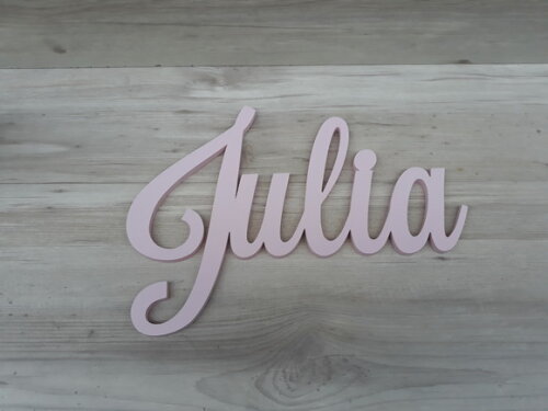 Nomes de Parede em mdf - Linha Ls - Julia 20 cm