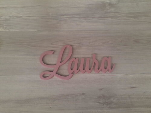 Nomes de Parede em mdf - Linha Ls - Laura 15 cm