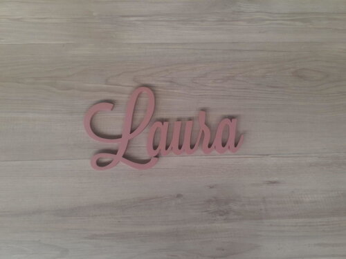 Nomes de Parede em mdf - Linha Ls - Laura 15 cm