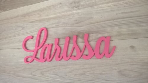 Nomes de Parede em MDF - Linha LS - Larissa - 15 cm