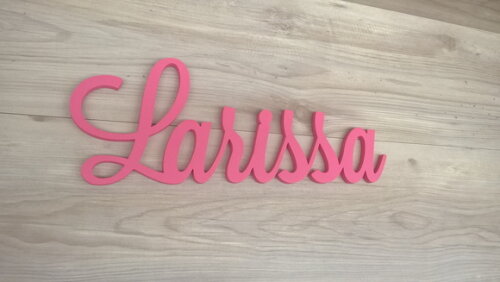 Nomes de Parede em MDF - Linha LS - Larissa - 15 cm